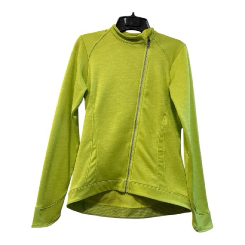 Women's Bontrager and Lime Green Zip-Up Performance Jersey in size M